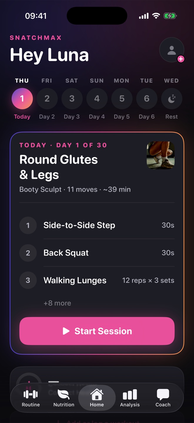 Today's glute session