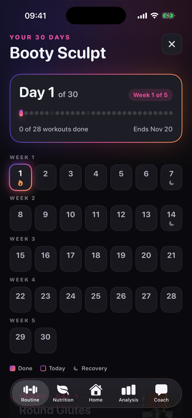 30-day plan calendar